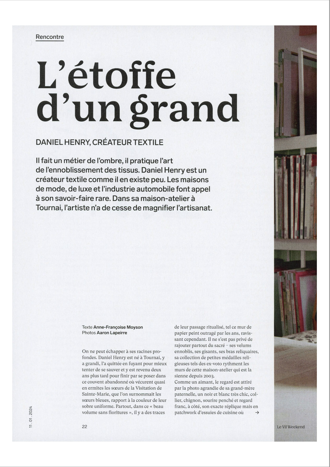 Le Vif Weekend - Daniel Henry